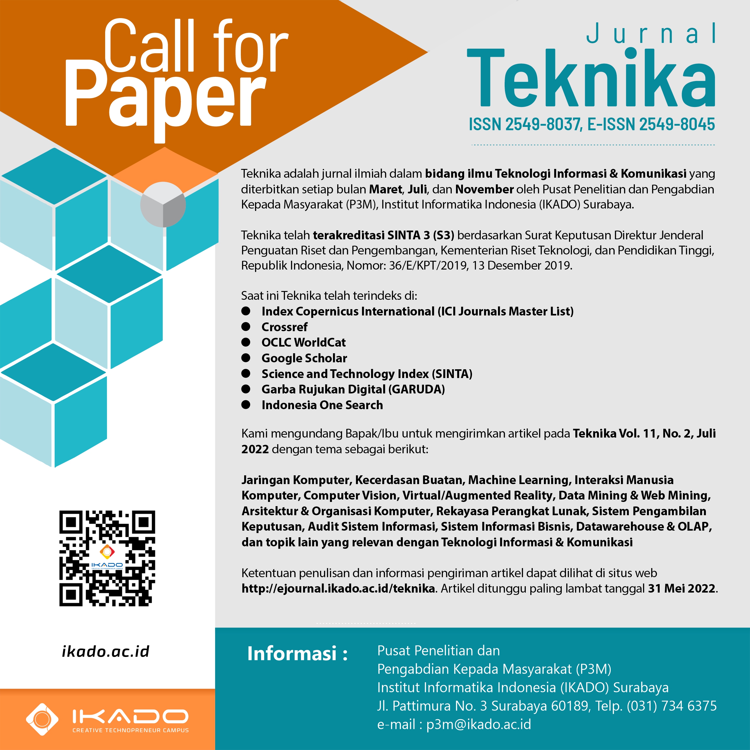 Institut Informatika Indonesia IKADO Call For Paper Teknika